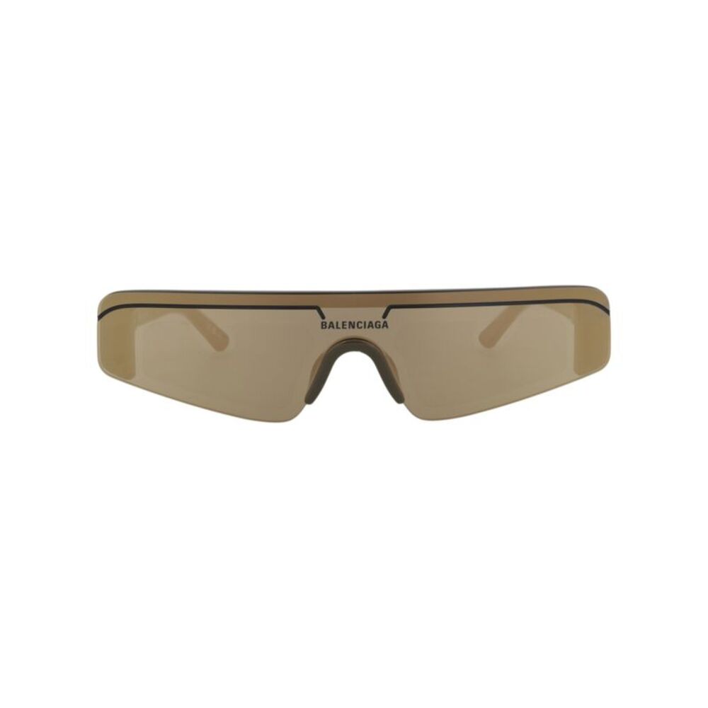 Balenciaga Shield-Frame Recycled Acetate Sunglasses Brown Unisex-Adult